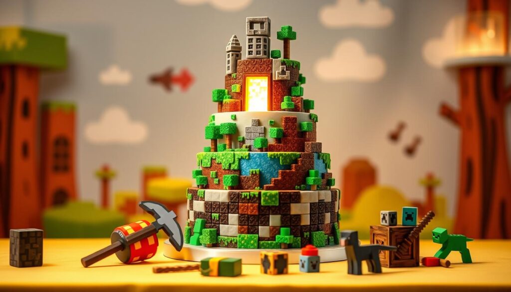 Minecraft Cake Design