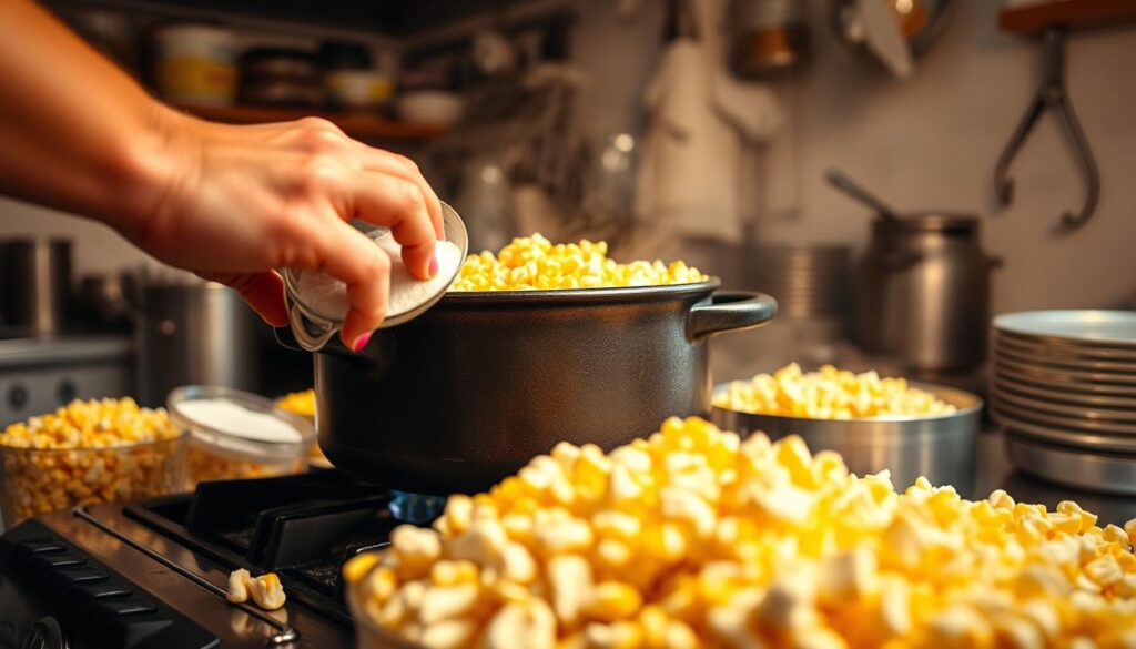 step-by-step kettle corn process