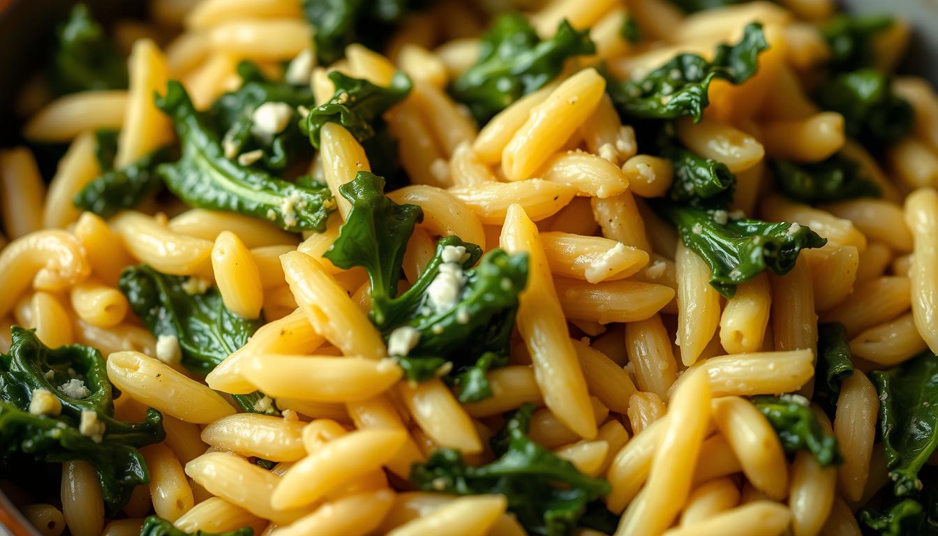 Cheesy Kale Orzo